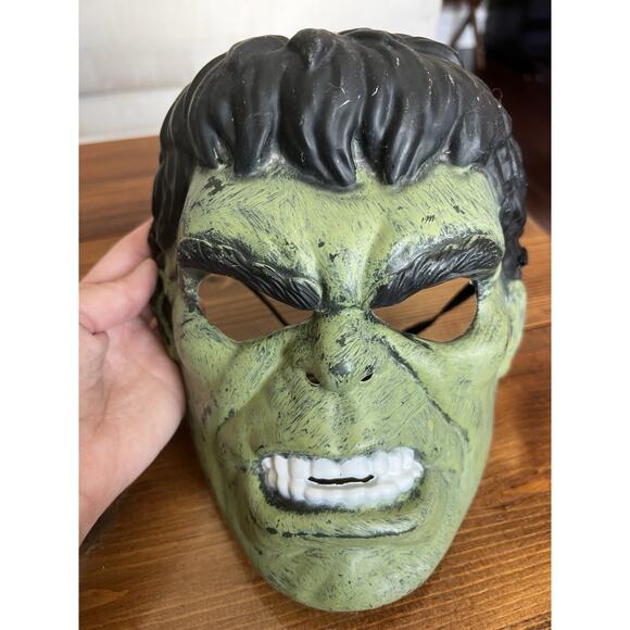 Marvel Incredible Hulk Green Mask Kids Hard Plastic Halloween Costume - Picture 1 of 9
